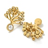 Ion Plating(IP) 304 Stainless Steel & Rhinestone & ABS Plastic Pearl Stud Earrings EJEW-G400-05G-2