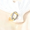 Brass Micro Pave Cubic Zirconia Cuff Rings RJEW-V007-02GP-2