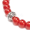 5Pcs 5 Style Natural Gemstone & Synthetic Hematite & Alloy Saint Benedict Beaded Stretch Bracelets Set for Women BJEW-JB08965-7