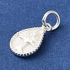 925 Sterling Silver Teardrop with Tree of Life Charms STER-K180-04S-3