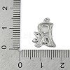 Brass Crystal Rhinestone Letter Links Connector Charms KK-S395-06P-R-3