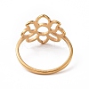 Ion Plating(IP) 201 Stainless Steel Flower Finger Ring RJEW-J051-32G-3