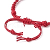 Adjustable Braided Waxed Cotton Macrame Pouch Bracelet Making BJEW-JB09698-02-4