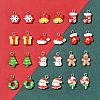 24Pcs 12 Styles Christmas Theme Opaque Resin Pendants RESI-FS0001-86A-7