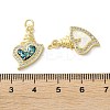Valentine's Day Brass Micro Pave Clear Cubic Zirconia Pendants KK-C045-34G-3