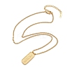 304 Stainless Steel Rectangle Number Pendant Necklaces NJEW-D300-01G-03-4
