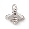 Brass Micro Pave Cubic Zirconia Charms ZIRC-F132-40P-2