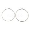 Tarnish Resistant 304 Stainless Steel Big Hoop Earrings X-EJEW-F105-01P-3