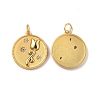 Brass Micro Pave Clear Cubic Zirconia Pendants KK-E068-VF345-1