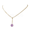 Adjustable 304 Stainless Steel Curb Chain Lariat Necklaces NJEW-JN05857-4