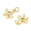 Brass Micro Pave Cubic Zirconia Pendants KK-Z120-56B-G-2