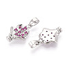 Brass Micro Pave Cubic Zirconia Pendants KK-N257-70P-2