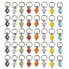 40Pcs 8 Colors Glass Charms PALLOY-JF04213-02-1