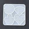 DIY Diamond Ring/Crystal Cluster/Heart Shape Ornament Silicone Molds DIY-E065-04-3