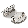 Non-Tarnish 304 Stainless Steel Fancy Cabochon Brooch Findings X-STAS-E197-08P-2