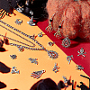 64Pcs 16 Style Tibetan Style Alloy Pendants FIND-SC0002-67-5