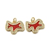 Brass Micro Pave Cubic Zirconia Pendants KK-H457-04G-02-1