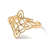 Sailor's Knot 304 Stainless Steel Hollow Adjustable Ring for Women RJEW-E073-04G-2