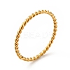 304 Stainless Steel Twist Rope Finger Ring for Women LS-RJEW-P036-01G-F-1