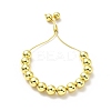 Rack Plating Brass Round Bead Slider Bracelets for Women LS-BJEW-M232-01G-D-1