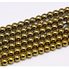 Non-magnetic Synthetic Hematite Beads Strands G-K015-2mm-01-1