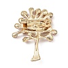 Alloy Glass Rhinestone Tree Brooches JEWB-K017-02KCG-2