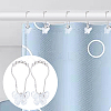 12Pcs Butterfly Acrylic with Iron Shower Curtain Rings for Bathroom HJEW-NB00293-5
