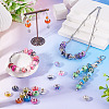 30Pcs Printed Transparent Resin European Beads RESI-TADJ0001-03E-5
