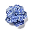 Synthetic Shell Dyed Carved Flower Connector Charms SHEL-D081-01B-1