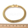 304 Stainless Steel Wheat Chain Bracelets for Women Men STAS-N117-02G-5
