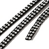 2 Row Platinum Aluminum Studded Faux Suede Cord LW-D005-01P-3