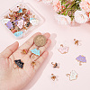 40Pcs 10 Style Alloy Enamel Pendants ENAM-PH0002-51-3