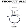 2Pcs Zinc Alloy Star Charm Bracelets for Women BJEW-LP0002-44-2