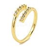 Brass Micro Pave Cubic Zirconia Adjustable Rings for Women RJEW-S392-17G-1