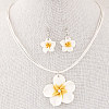 Flower Polymer Clay Dangle Earrings & Pendant Necklaces Sets for Women FS-WG4A5F2-05-1