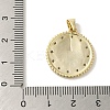 Brass Enamel Micro Pave Cubic Zirconia Pendants KK-Z042-24G-01-3