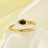 Snake 304 Stainless Steel Enamel Cuff Rings for Women LS-RJEW-G338-10G-02-3