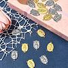 20Pcs 2 Colors Holy Oval Carved Virgin Mary Tibetan Style Alloy Chandelier Component Links TIBE-FS0001-15-8