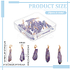 20Pcs Electroplated Natural Quartz Crystal Dyed Pendants FIND-FG0003-29-2