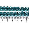 Electroplate Transparent Glass Beads Strands EGLA-A035-T8mm-A12-4