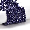 Electroplate Opaque Glass Beads Strands EGLA-A035-P4mm-A09-1