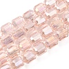 Electroplate Transparent Column Glass Beads Strands EGLA-A043-02-AB06-1