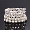 Shell Pearl Stretch Bracelets Sets BJEW-JB04108-1