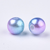 Rainbow ABS Plastic Imitation Pearl Beads X1-OACR-Q174-8mm-02-2