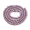 Electroplate Opaque Solid Color Glass Beads Strands EGLA-A044-P3mm-L13-3
