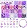 DIY Round Star Flower Acrylic Beads Bracelets Making Kits DIY-YW0009-95-1