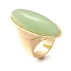 Resin Horse Eye Finger Rings RJEW-R006-01G-04-4