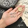 DIY Tibetan Style Jewelry Making Findings Kits PALLOY-CJ0002-27-4