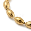 201 Stainless Steel Rugby Beaded Chain Bracelets LS-BJEW-G696-01C-G-2