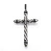 316 Surgical Stainless Steel Rhinestone Big Pendants STAS-P145-02AS-1